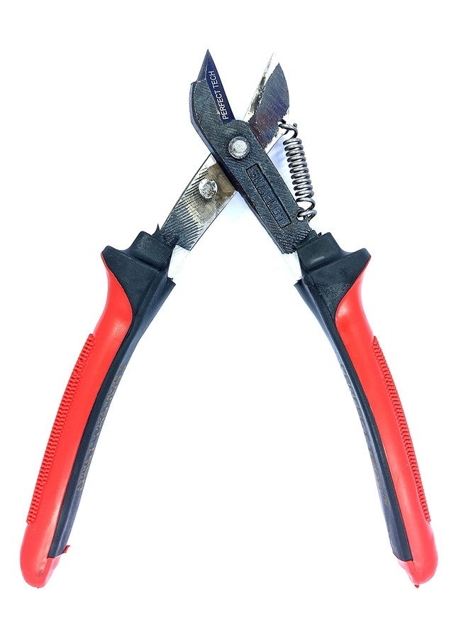 PERFECT TECH Cutter Plier 8 Inch | Jewellery Making Tool Cutter Plier | Wire Cutter Plier Set | Professional & Home Use Multipurpose | Wire & Plastic Cutting Repair Model Making & Hobby | Tin Cutter Snip Heavy Duty With Double Colours Rubber Sleeves (KATIYA) - Image 1